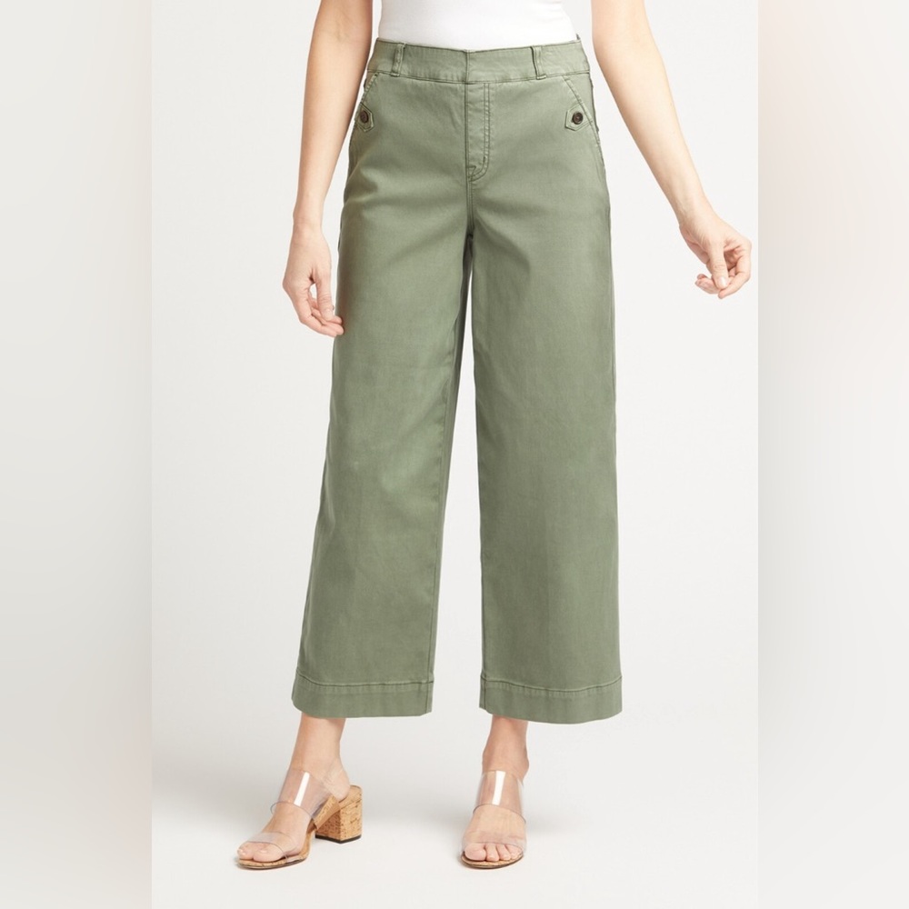 Spanx Stretch Twill Cropped Wide Leg Pants